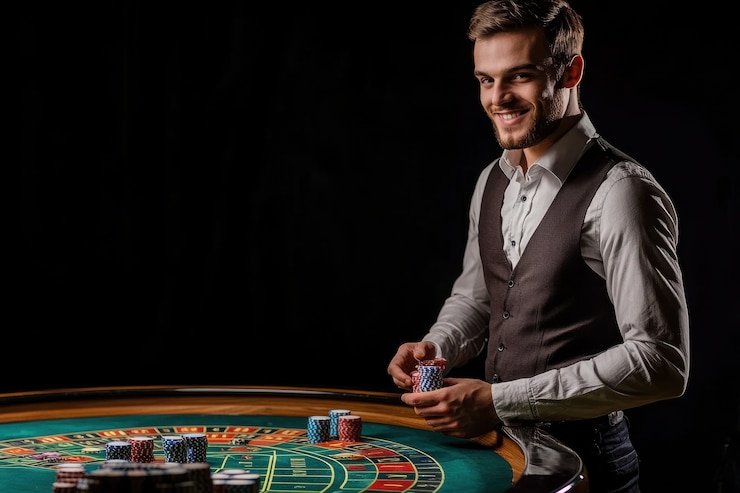 Meja Roulette Kecepatan di Wild Fireworks dengan roda dan area taruhan digital
